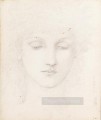 Cabeza de una niña prerrafaelita Sir Edward Burne Jones